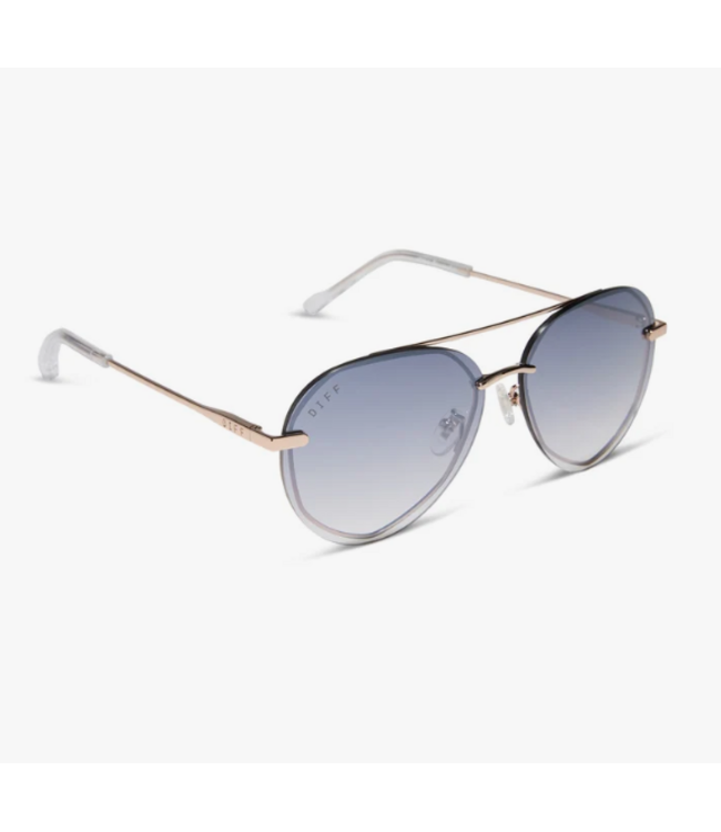 Diff Eyewear Lenox XS Champagne Gold Slate Sunglasses