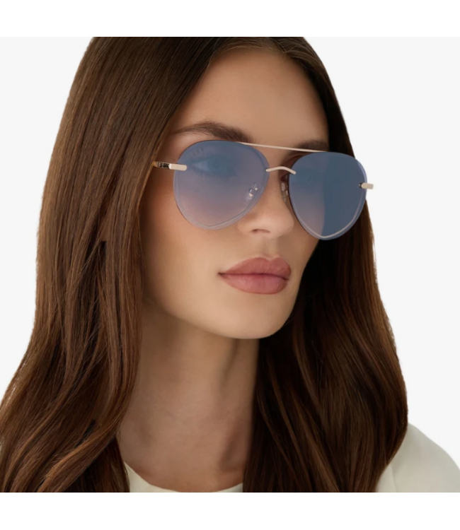 Diff Eyewear Lenox XS Champagne Gold Slate Sunglasses