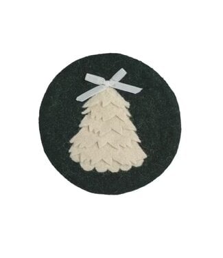 Christmas Tree Felted Trivet