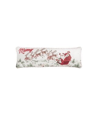 Santa Scene Christmas Long Pillow