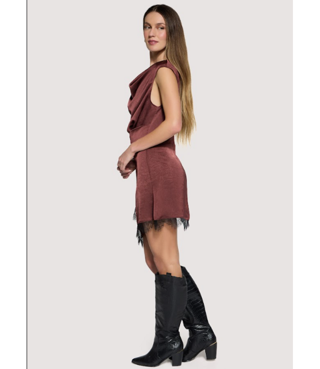 Romantic Grace Mini Dress Plum