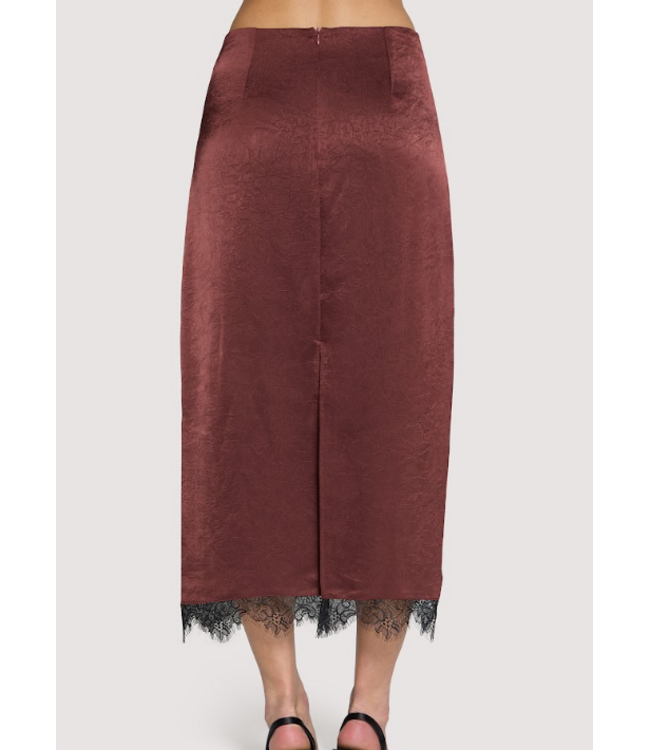 Romantic Grace Midi Skirt Plum