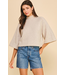 Wide Sleeve Mock Neck Sweater Ivory