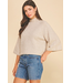 Wide Sleeve Mock Neck Sweater Ivory