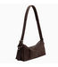 Melie Bianco Valeria Chocolate Recycled Vegan Suede Shoulder Bag