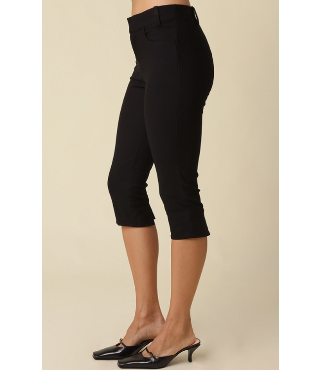 Emery Tailored Capri Pants Black