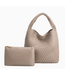Melie Bianco Johanna Taupe Large Recycled Vegan Shoulder Bag