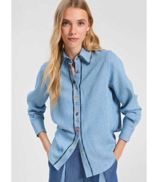 VillaGallo Denim Medio Blouse