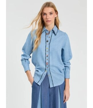 VillaGallo Denim Medio Blouse