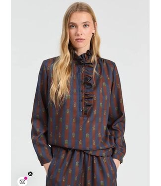 VillaGallo Raya Marron Marino Blouse
