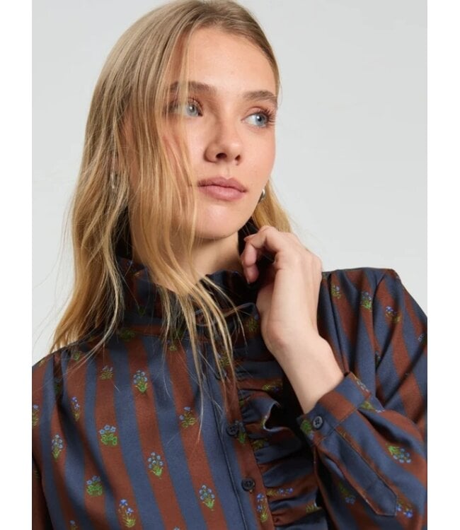 VillaGallo Raya Marron Marino Blouse