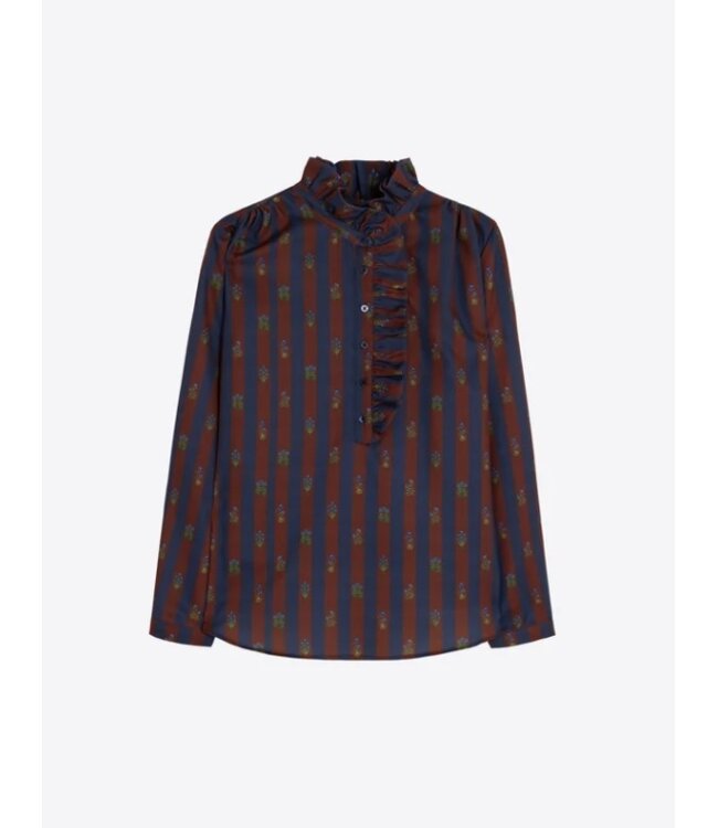 VillaGallo Raya Marron Marino Blouse