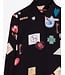 VillaGallo Love Print Black Blouse