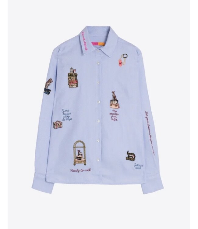 VillaGallo Espiga Azul Blouse