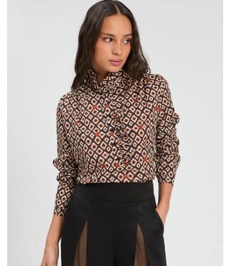 VillaGallo Ikat Mariquitas Print Blouse