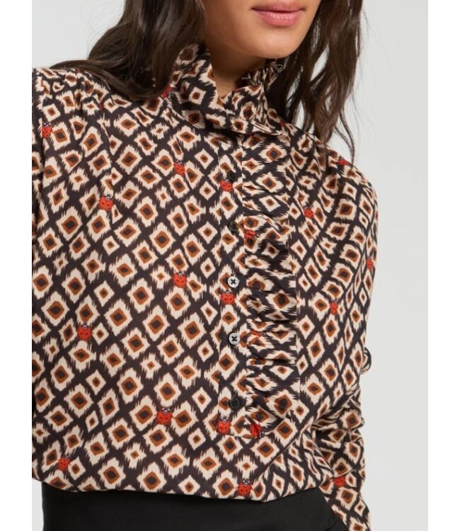 VillaGallo Ikat Mariquitas Print Blouse