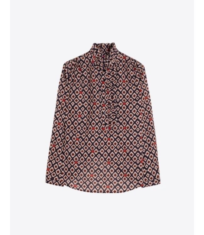 VillaGallo Ikat Mariquitas Print Blouse