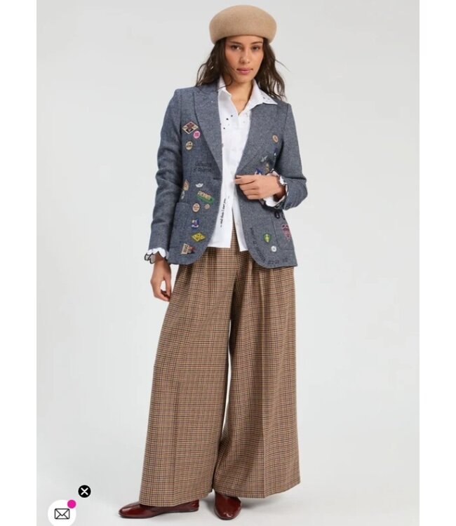 VillaGallo Espiga Azul Lana Blazer