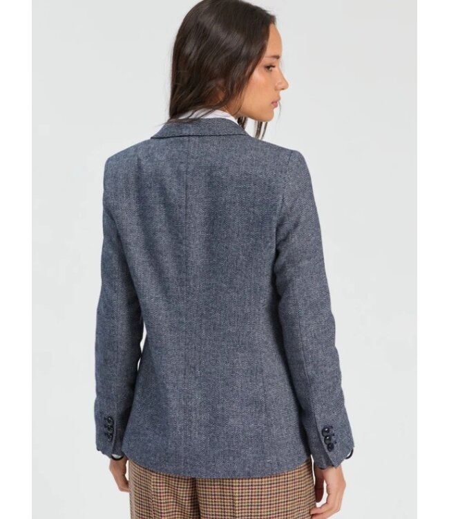 VillaGallo Espiga Azul Lana Blazer