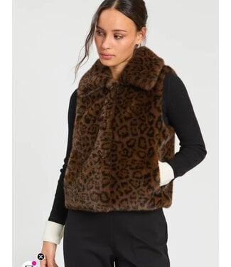 VillaGallo Vison Marron Eco Fur Vest