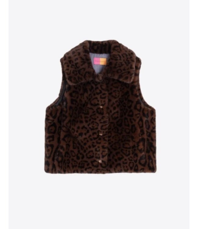 VillaGallo Vison Marron Eco Fur Vest