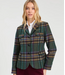 VilaGallo Green and Burgundy Checked Jacket