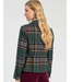 VilaGallo Green and Burgundy Checked Jacket