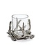 Zodax Antler Alloy and Glass Candle Holder