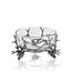 Zodax Pewter and Glass Stag Head Bowl