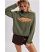 'fish' Graphic Coastal Crewneck Sweater