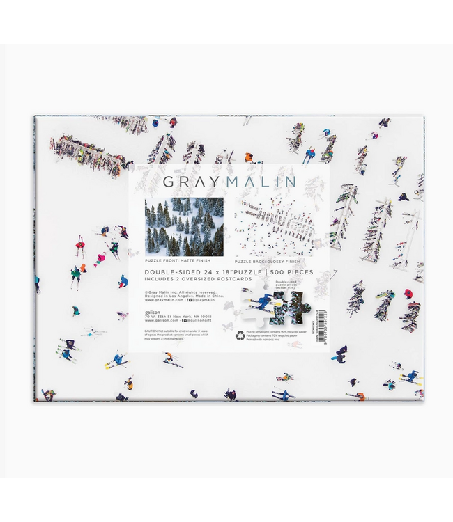 Gray Malin the Snow Double-Sided 500 Piece Puzzle