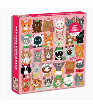 Festive Furballs 500 Piece Puzzle