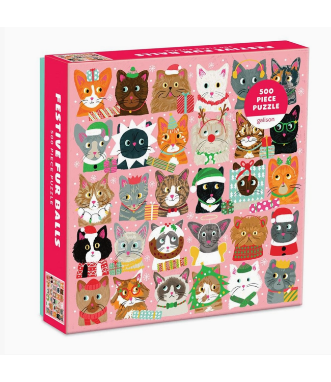 Festive Furballs 500 Piece Puzzle