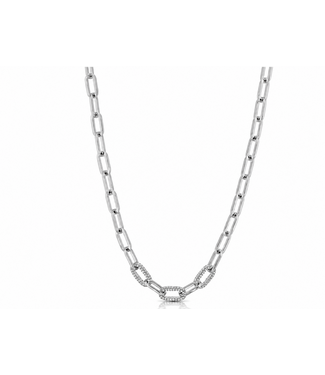 Jen Hansen Demi-Fine Trinity Link Necklace, Silver