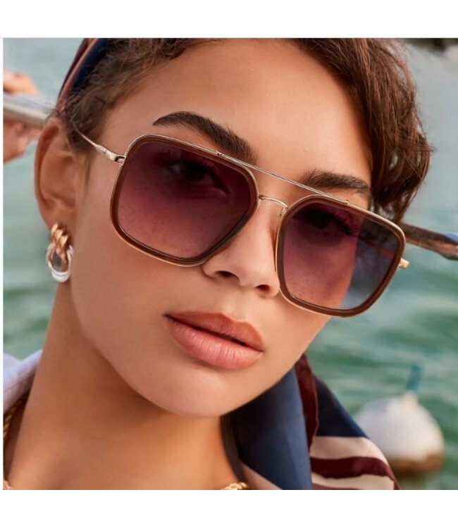 Diff Eyewear Jordan Whiskey Gold Sunglasses