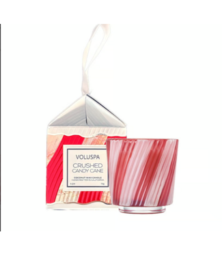 Voluspa Crushed Candy Cane 2.5oz Boxed Pedestal Ornament