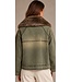 Linda Richards Denim/Mink Denim Coat Olive