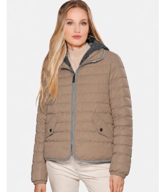 Linda Richards Wool/Down Zip Jacket Mocha