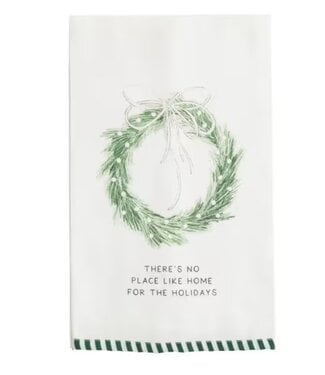 Wreath Stripe Hem Towel