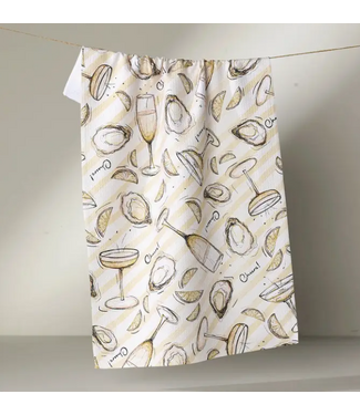 Oysters and Champagne Tea Towel