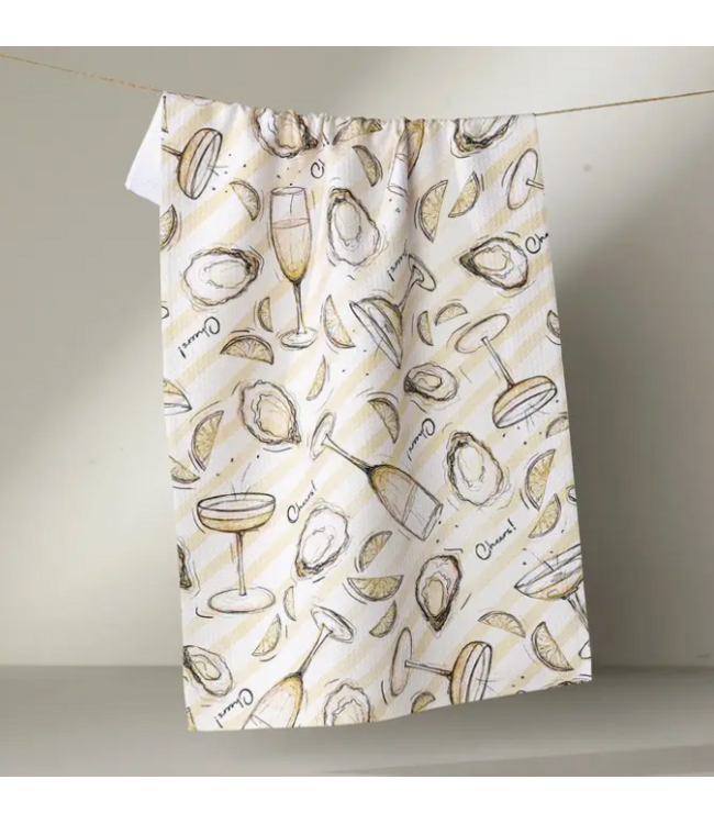 Oysters and Champagne Tea Towel