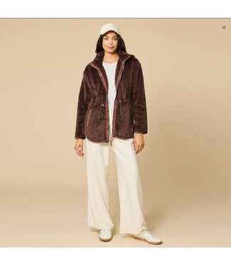 Softies Dream Plush Zip Tunic Espresso