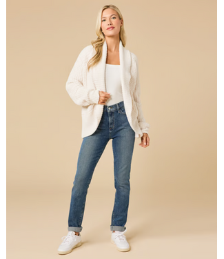 Softies Waffle Marshmallo Cocoon Cardigan Almond