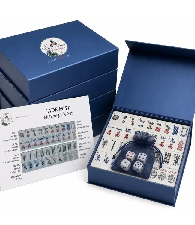 The Southern Peacock Blushing Garden Mahjong Tile Set