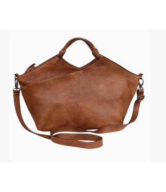 Nelly Handcrafted Leather Tote/Crossbody Bag Cognac