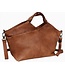 Nelly Handcrafted Leather Tote/Crossbody Bag Cognac