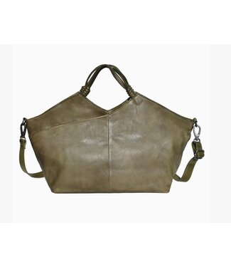Nelly Handcrafted Leather Tote/Crossbody Bag Moss