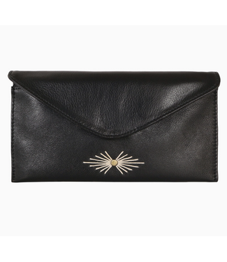 Ynez Milled Leather Wallet Black