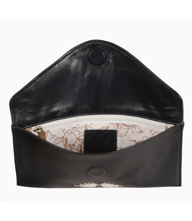 Ynez Milled Leather Wallet Black