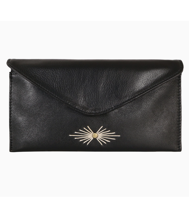 Ynez Milled Leather Wallet Black
